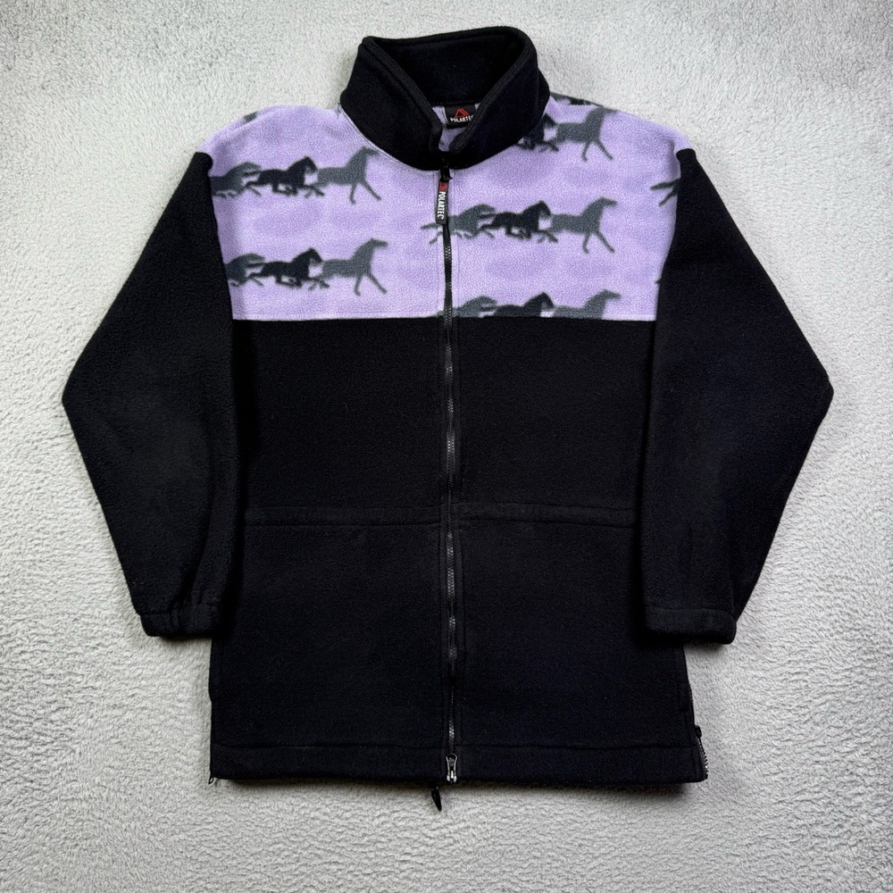 Vintage polartec horse animal‎ nature fleece jacket - Picture 2 of 4